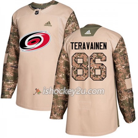 Mænd NHL Carolina Hurricanes Trøje Teuvo Teravainen 86 Adidas 2017-2018 Camo Veterans Day Practice Authentic
